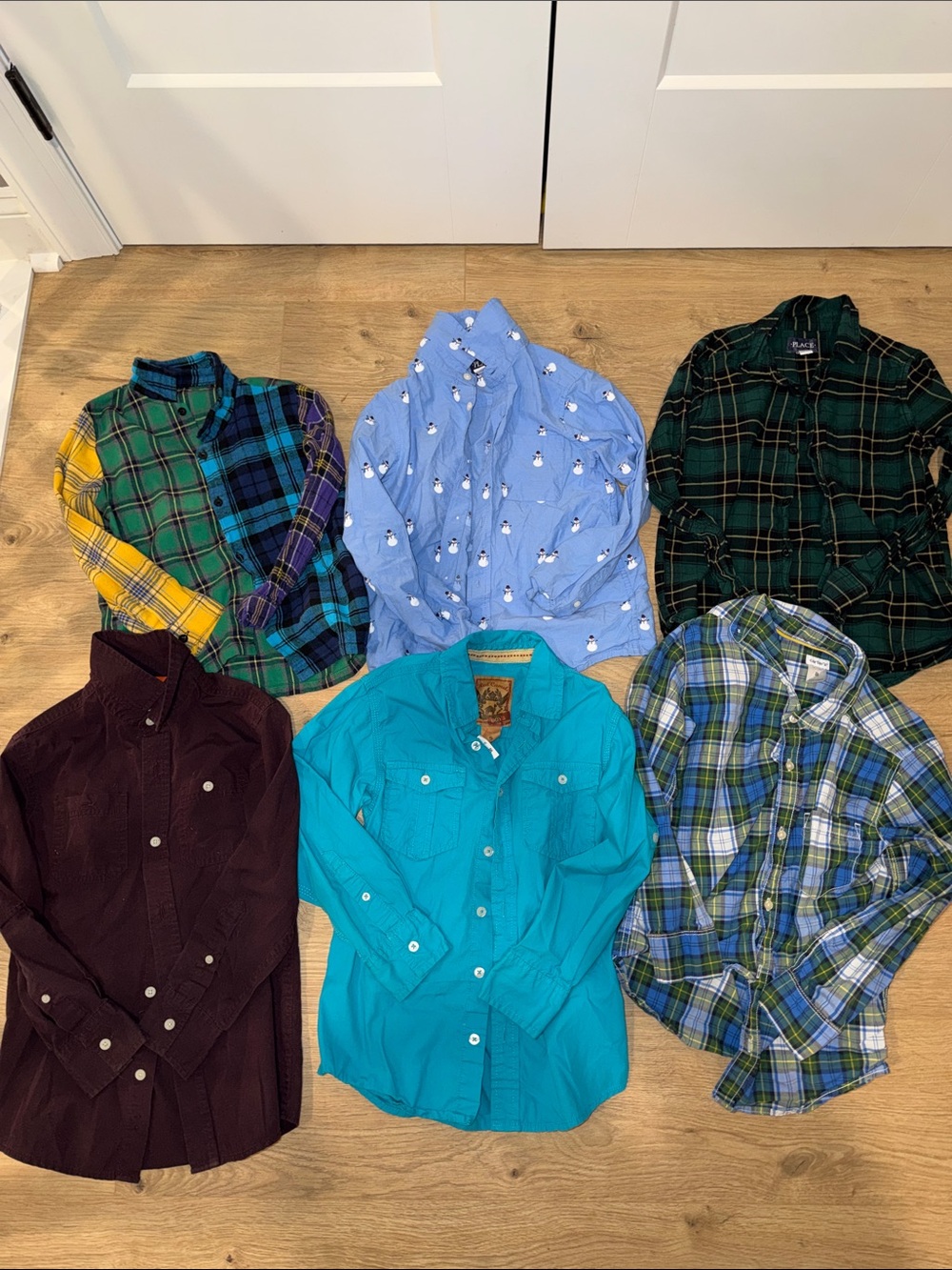 Assorted Button-Up Shirts Pack - Multicolor Plaid & Solid